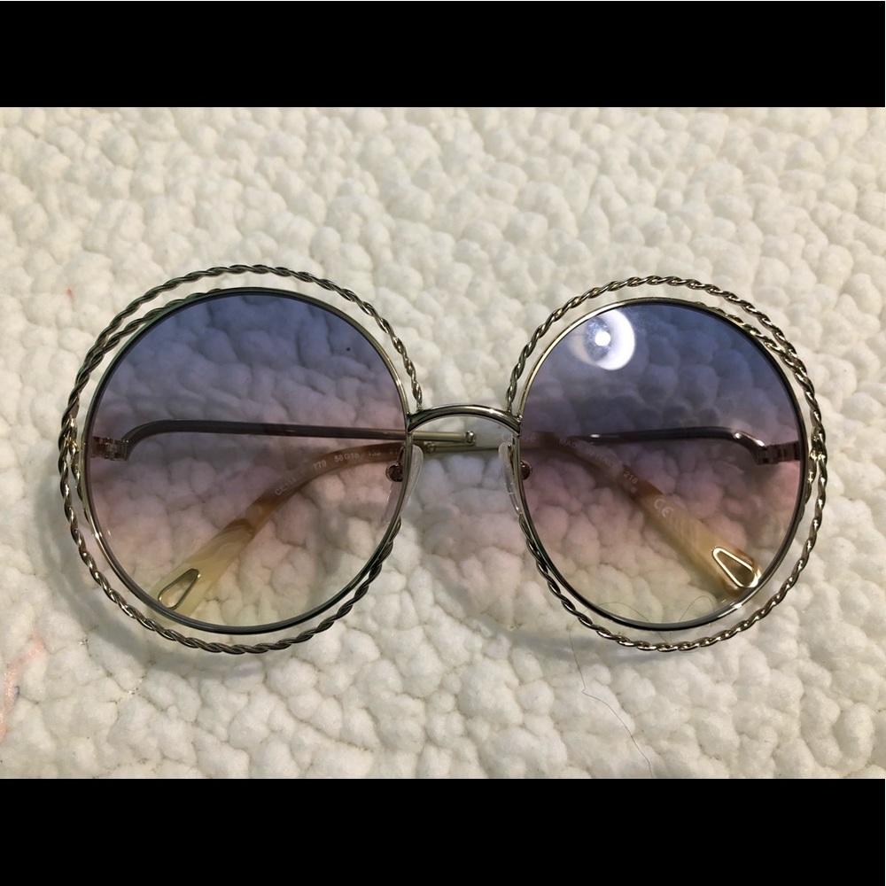 Chloé Carlina Twist SunglassesCE114ST Gold/Rainbow
